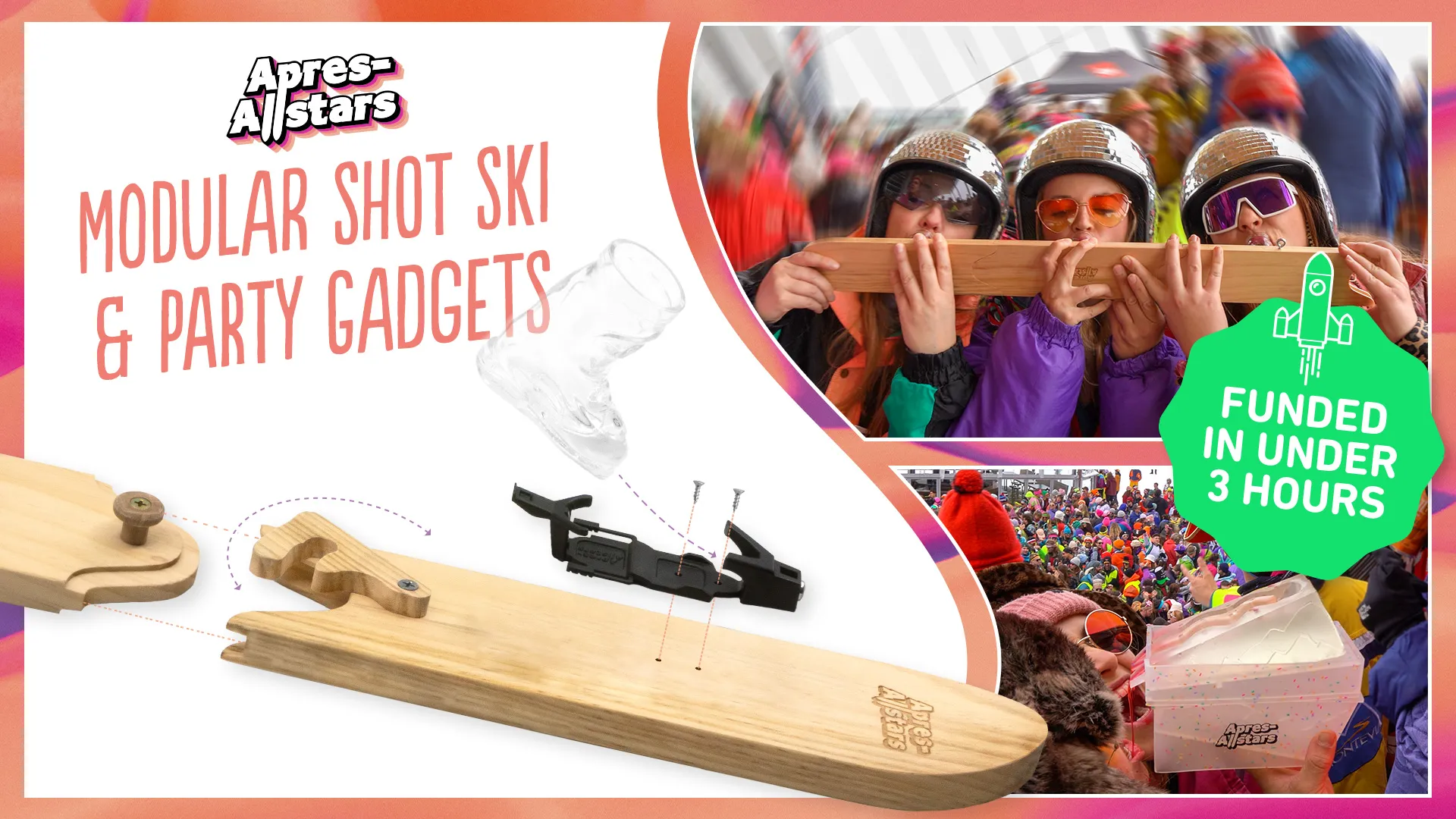 Apres Allstars® – Modularer Shot-Ski und Party-Gadgets