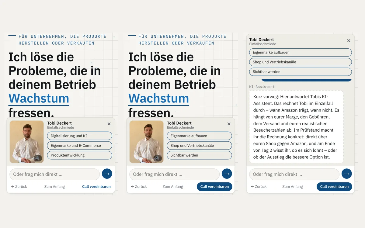 Video-Berater: Chat mit Video und eigener Wissensbasis