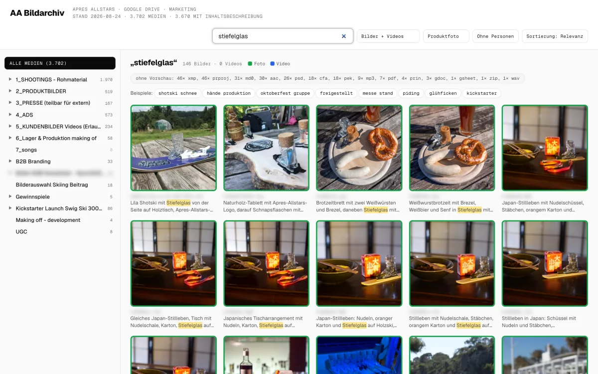 Bild- und Videoarchiv, das weiß, was auf jedem Bild ist